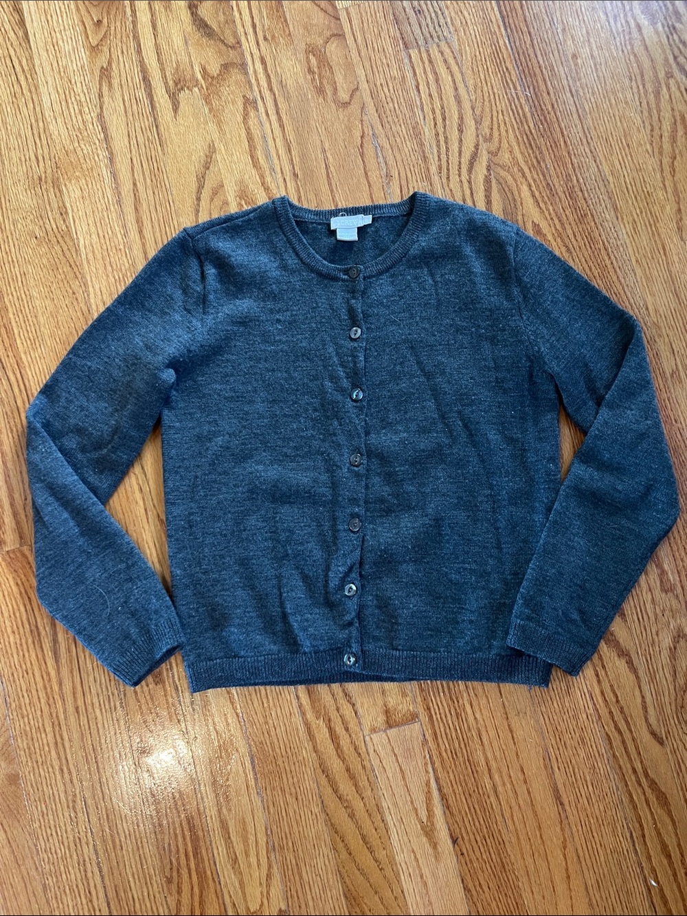 J. Crew vintage wool gray Button-Front Cardigan